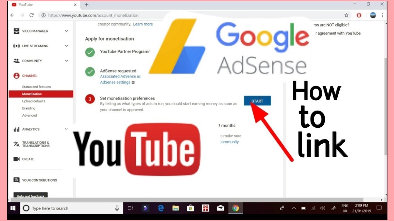 Как подключить аккаунт AdSense к вашему YouTube-каналу