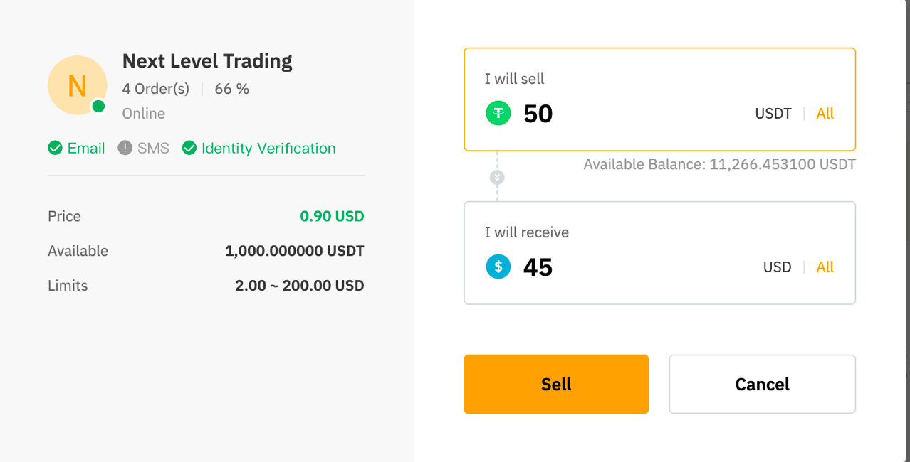 P2P. Как продавать USDT на BYBIT